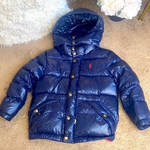 Polo Water-Repellent Glossed Down Jacket-Boys